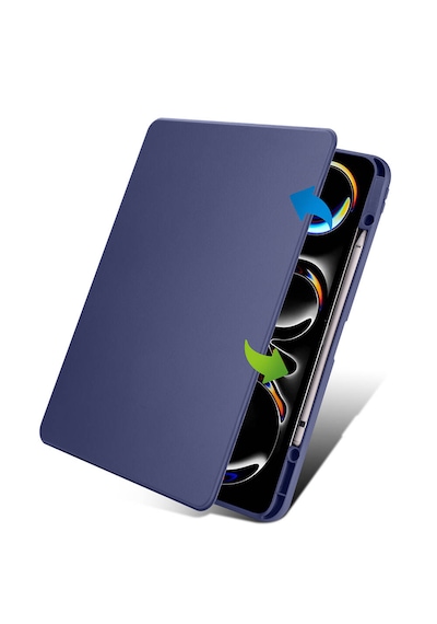 Arabulalaca Apple Uyumlu iPad Pro 13 2024 Lacivert Renk Kalem Bölmeli Dönebilen Standlı Kılıf Standlı Kapak Arabulalaca Apple Uyumlu iPad Pro 13 2024 Lacivert Renk Kalem Bölmeli Dönebilen Standlı Kılıf Standlı Kapak