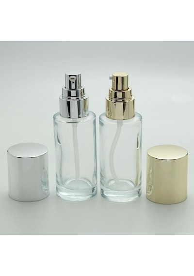Krem Ve Losyon Şişesi 50 Ml 2 Adet Boş Şeffaf Gri Kapaklı