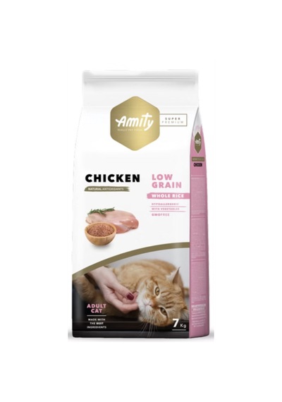 Amity Super Premium Tavuklu Düşük Tahıllı Yetişkin Kedi Maması 2 Kg
