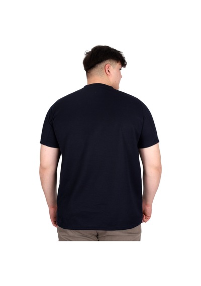 Mode Xl Büyük Beden Erkek Tişört Baskılı Brooklyn Waffle U25002 Lacivert Lacivert