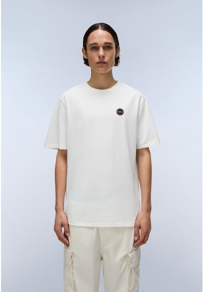 Napapijri S-badge Ss 1 Erkek T-shirt-31960 Beyaz