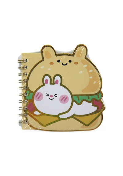 4 Adet Lilamor Cute Burger Cats Spr. Defter 10,5x14,5 60 Sayfa