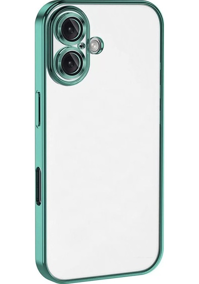 Newface Apple İphone 16 Kılıf Razer Lensli Silikon - Turkuaz