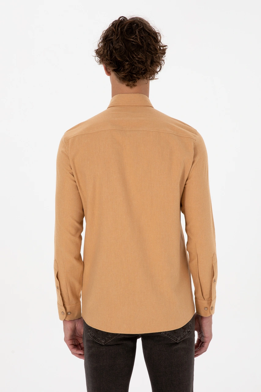 U.s. Polo Assn. Erkek Camel Gömlek Basic 50316721-vr015 Camel