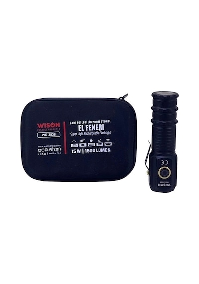 Wison Ws-3838 1500 Lümen Mıknatıslı Usb Şarjlı El Feneri