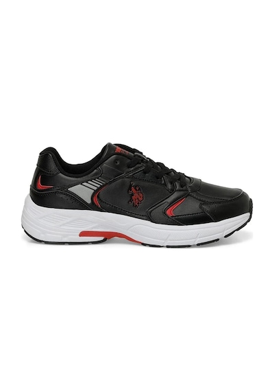 U.s. Polo Assn. Felix 4pr Erkek Siyah-kırmızı Sneaker Ayakkabı-siyah Siyah