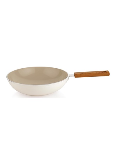 Schafer Ceramoni Seramik Wok Tava 28 Cm-krem Diğer