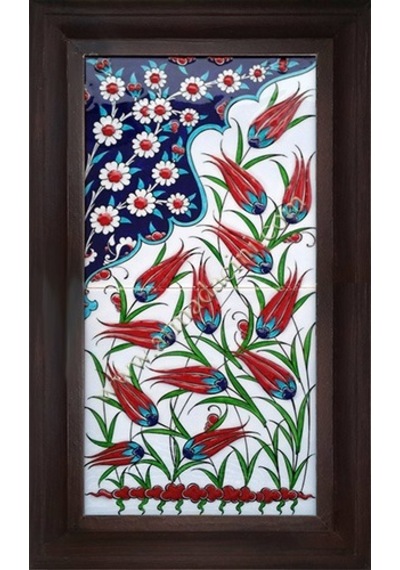 Armada Çini 20X40 Cm Ed 152 Lalezar Eldekoru Çini Pano