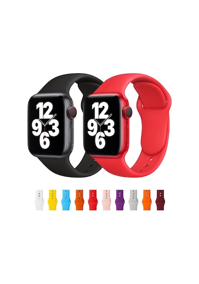 Apple Uyumlu  Watch Kordon 2 3 4 5 6 Se 38 40 MM Kordon Silikon Kayış
