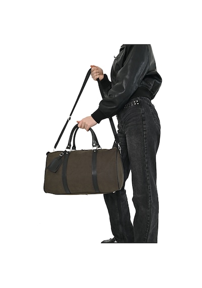 My Free Bag Gk Kanvas Unisex İş, Seyehat, Spor İçin El Çantası / Valizi Haki Siyah Haki - Siyah