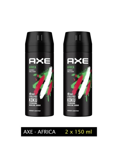 Tedar 2 Adet Axe Africa Erkek Deodorant Sprey 150 Ml Najmaddin Amber