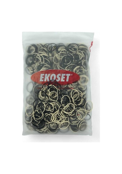 Ekoset 1000 Adet Küçük Paket Lastiği Siyah Beyaz 40 MM