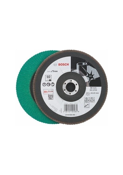 Bosch Paslanmaz İnox Flap Zımpara Diski 180 Mm 22,23 60 Kum