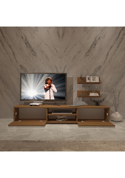 Decoraktiv Eko 4 Mdf Dvd Tv Ünitesi Tv Sehpası Ceviz