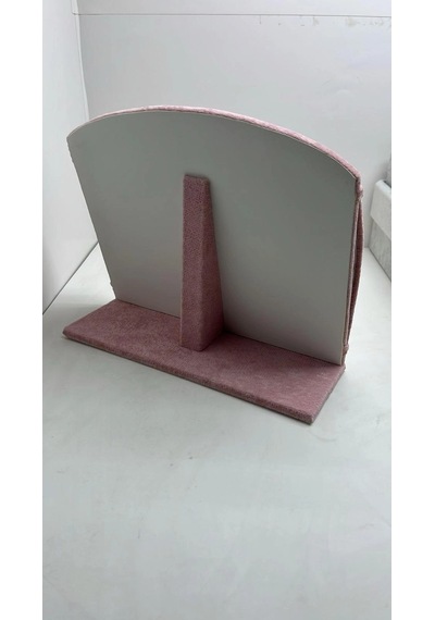 Bombeli Süet Kumaş Pembe Renk 20/24 Cm Ayaklı Kancalı Bileklik Sergileme Standı