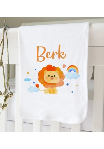 Bk Kids Kişiye Özel İsimli 6 Parça Mavi Bebek Body Zıbın Battaniye Ve Yastık Hediye Seti, Yeni Doğan Bebek Giyim Hediyesi-4
