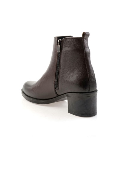 Bambi Kahve Hakiki Deri Kadın Bot & Bootie K02286001103 Kahve