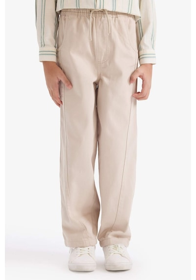 Defacto Erkek Çocuk Barrel Fit Düz Paça Gabardin Pantolon G8336a826spbg106 Bej-bg106