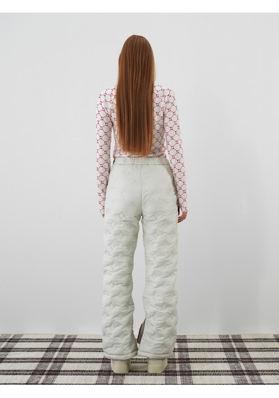 Xint Ekru Kapitone Dokulu Oversize Pantolon 201313