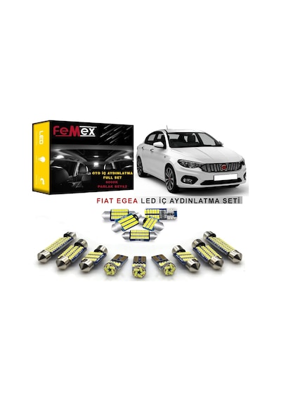 Femex Fiat Egea Led İç Aydınlatma Ampul Seti Femex Parlak Beyaz