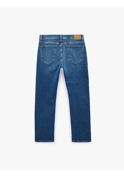 Koton Normal Bel Pamuklu Straight Fit Jean Pantolon - Mark Jean Orta İndigo 7wam40078nd Koton Normal Bel Pamuklu Straight Fit Jean Pantolon - Mark Jean Orta İndigo 7wam40078nd