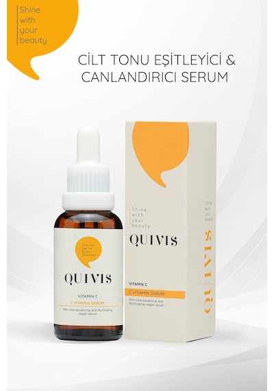 Quivis Cilt Tonu Eşitleyici Gözenek Sıkılaştırıcı Vitamin C Serum 30 ML