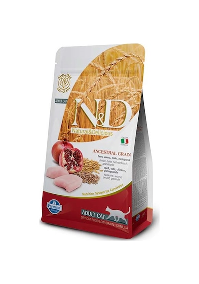 N&D Düşük Tahıllı Tavuklu ve Narlı Yetişkin Kedi Maması 1500 G