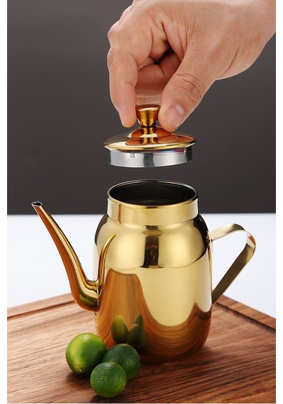 Komple Çelik Gold 560 Ml Yağdanlık Sosluk Ve Sirkelik Cin995sr Altın