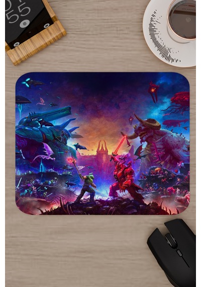 Doom Kaymaz Dikişli Kauçuk Oyuncu Mousepad V3 - 22x18 Gaming Mouse Pad Fare Altlığı
