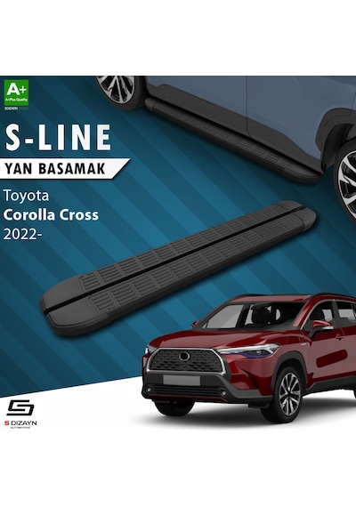 Drstuning S-dizayn Toyota Corolla Cross S-line Siyah Yan Basamak 183 Cm 2022 Üzeri