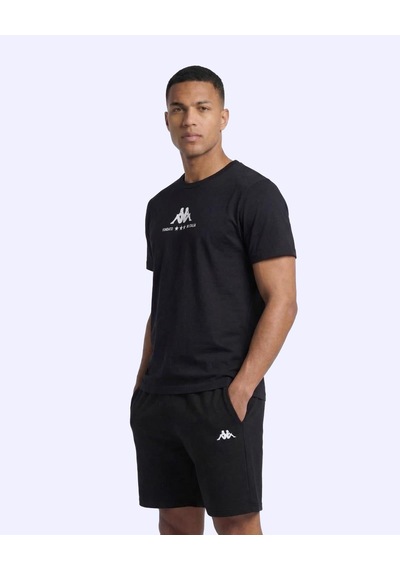 Kappa Fontado Tee Erkek Siyah Regular Tişört