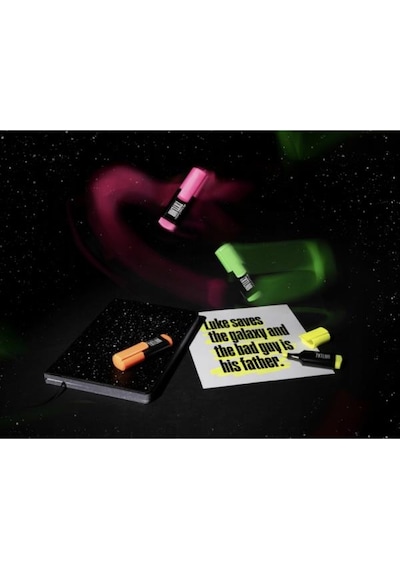 Faber Castell Fosforlu Kalem Mini Neon 4'lü Set - 154204 Çok Renkli
