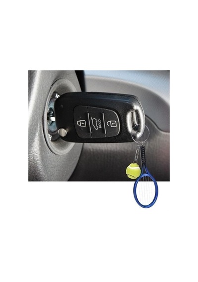 Buffer Gerçekçi Tenis Raketi Tasarımlı Şık Anahtarlık Kolye Çanta Süsü Tennis Keychain