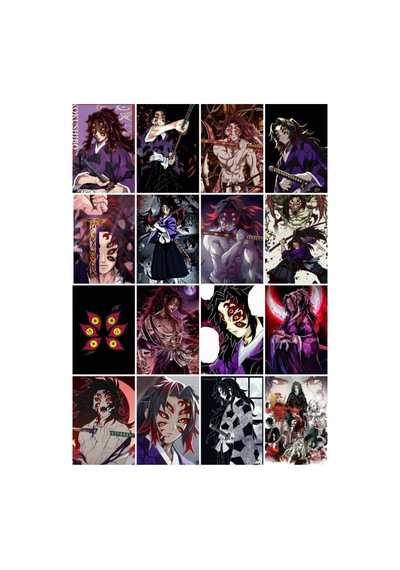 Kokushibo Demon Slayer Desenlı Tasarım 16' L Fotokart Seti