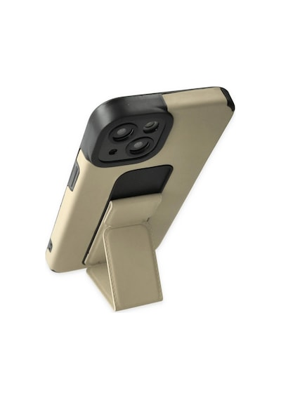 Newface - 335 - iPhone Uyumlu 14 Plus Kılıf Mega Standlı Silikon - Novapazr - - Gold