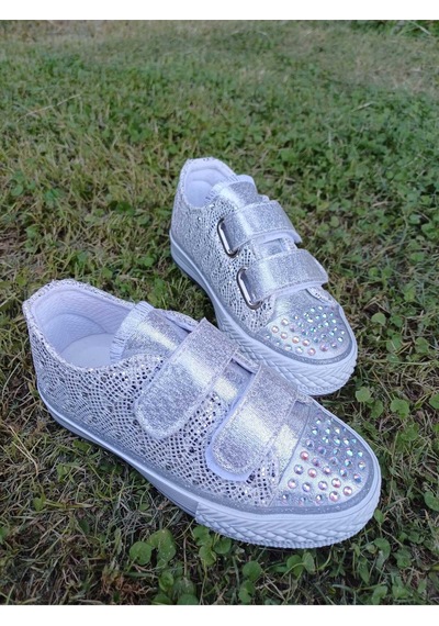 Scarpe Magiche Gümüş Işıklı Kız Çocuğu Ayakkabı 31-35 Numara Arası Işıksızdır Gümüş