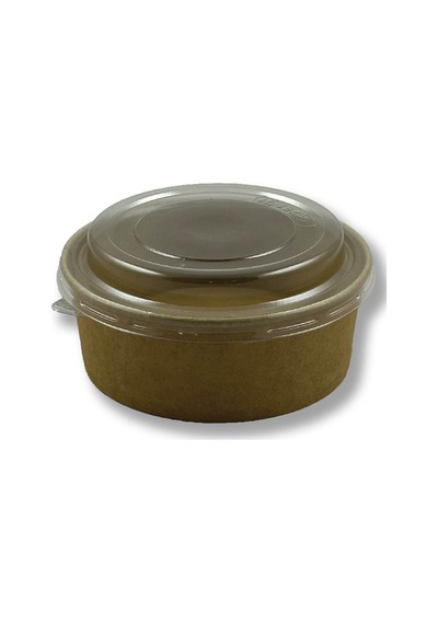 Kraft Karton Salata Kasesi Kapaklı 500cc 500 Adet