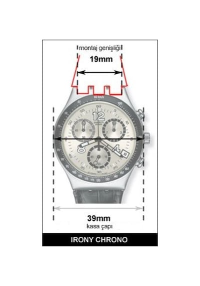 Swatch Uyumlu 19Mm Düz Siyah Silikon Kordon