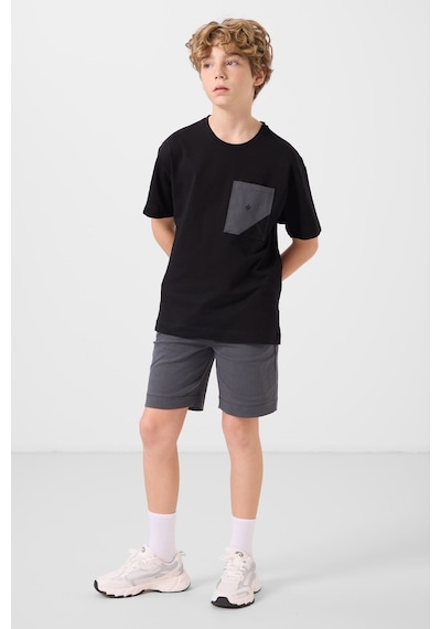 Siyah-gri Pamuklu Oversize Fit Dokuma Hafif Esnek Chino Erkek Çocuk Şort Takım - 11278 Siyah - Gri Siyah-gri Pamuklu Oversize Fit Dokuma Hafif Esnek Chino Erkek Çocuk Şort Takım - 11278 Siyah - Gri