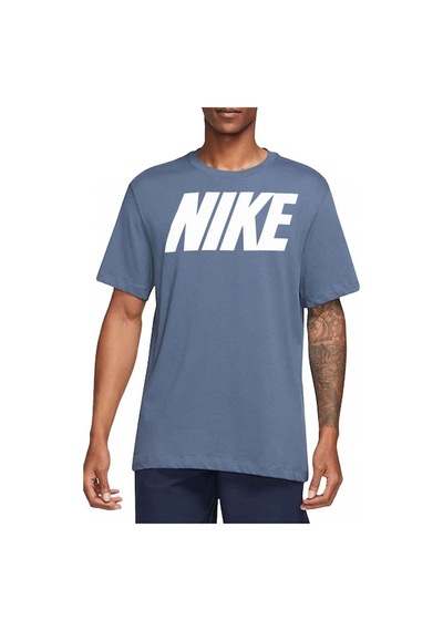 Nike Sportswear Swoosh Logo Tee T Shirt Unisex Baskılı Tişört Mavi