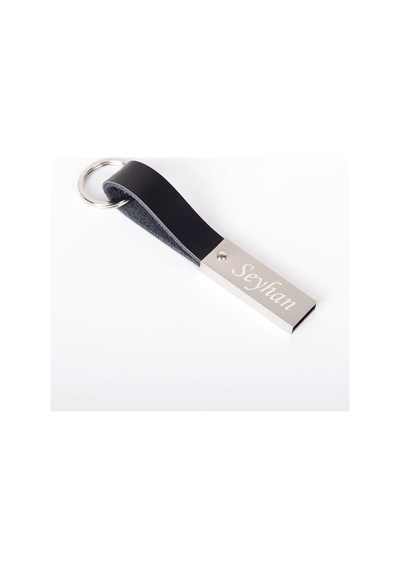 Kişiye Özel F-151-16 Siyah Metal-suni Derili Usb Bellek 16 Gb