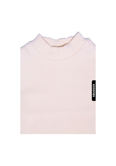 Çikoby Xo Kids Kız Bebek Balıkçı Yaka Tishirt 6-24 Ay 20560 Krem