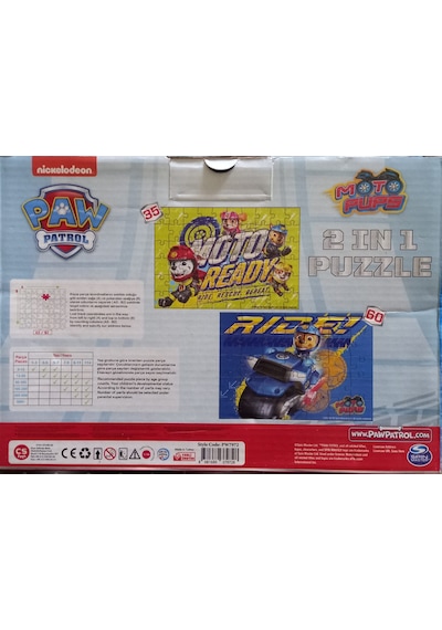Paw Patrol Motopups 2 İn 1 Puzzle