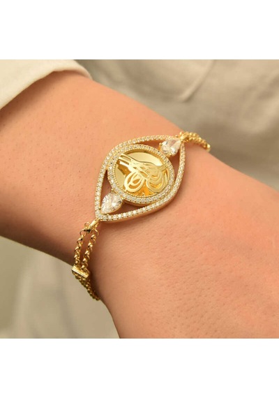 Casera's Gümüş Gold Kaplama Tuğralı Kadın Bileklik Csr2184957 Gümüş