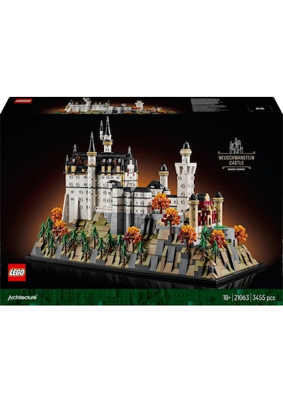 LEGO® Architecture Neuschwanstein Şatosu 21063 - Yetişkinler için Koleksiyonluk Model Yapım Seti (3455 Parça)