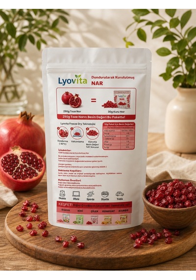 Nar Dondurularak Kurutulmuş Freeze Dried 30 G