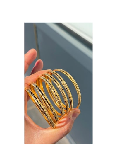 4.50 Gr Gram Dorikalı Aynalı Şarnel Bilezik Yatırımlık İşçiliksiz 22 916 Ayar Altın 6,2 Ölçü