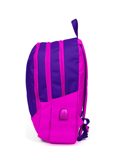 Yaygan Coral High Sport Sırt Çantası USB + AUX Soketli - Mor