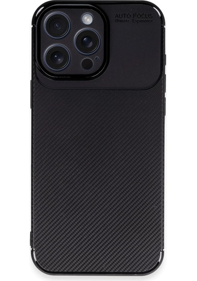 Mey İthalat İphone 16 Pro Kılıf Auto Focus Karbon Kapak - Siyah Diğer