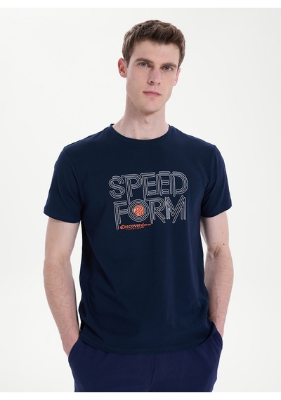 Discovery Expedition Lacivert Pamuk Karışımlı T-shirt D6sm-tst3706